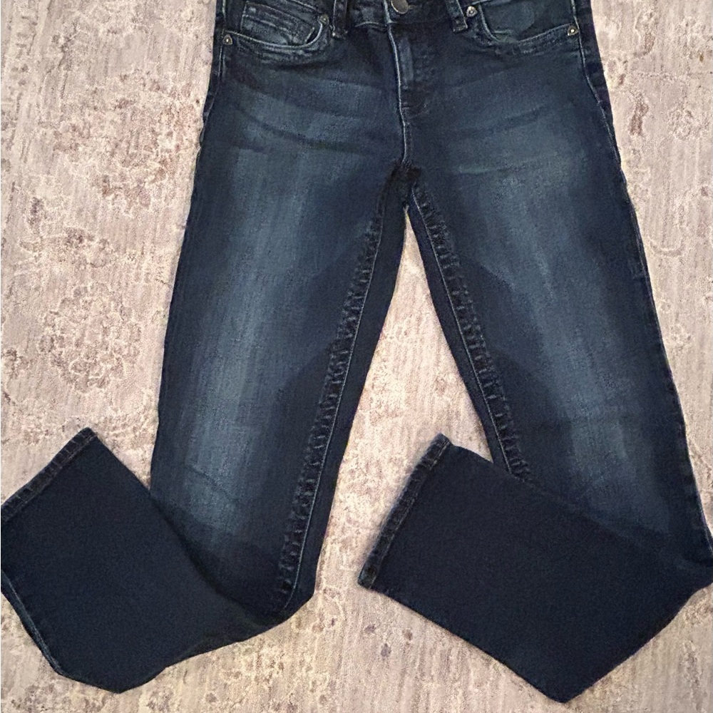 Kut From the Kloth Stevie Straight Leg Women's size 4 Blue Denim jeans Boho Chic